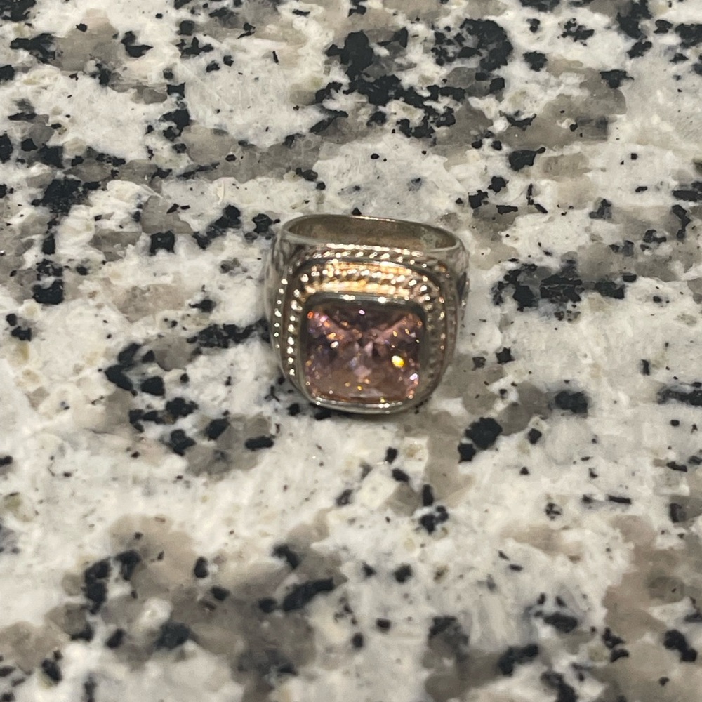 Pink stone ring